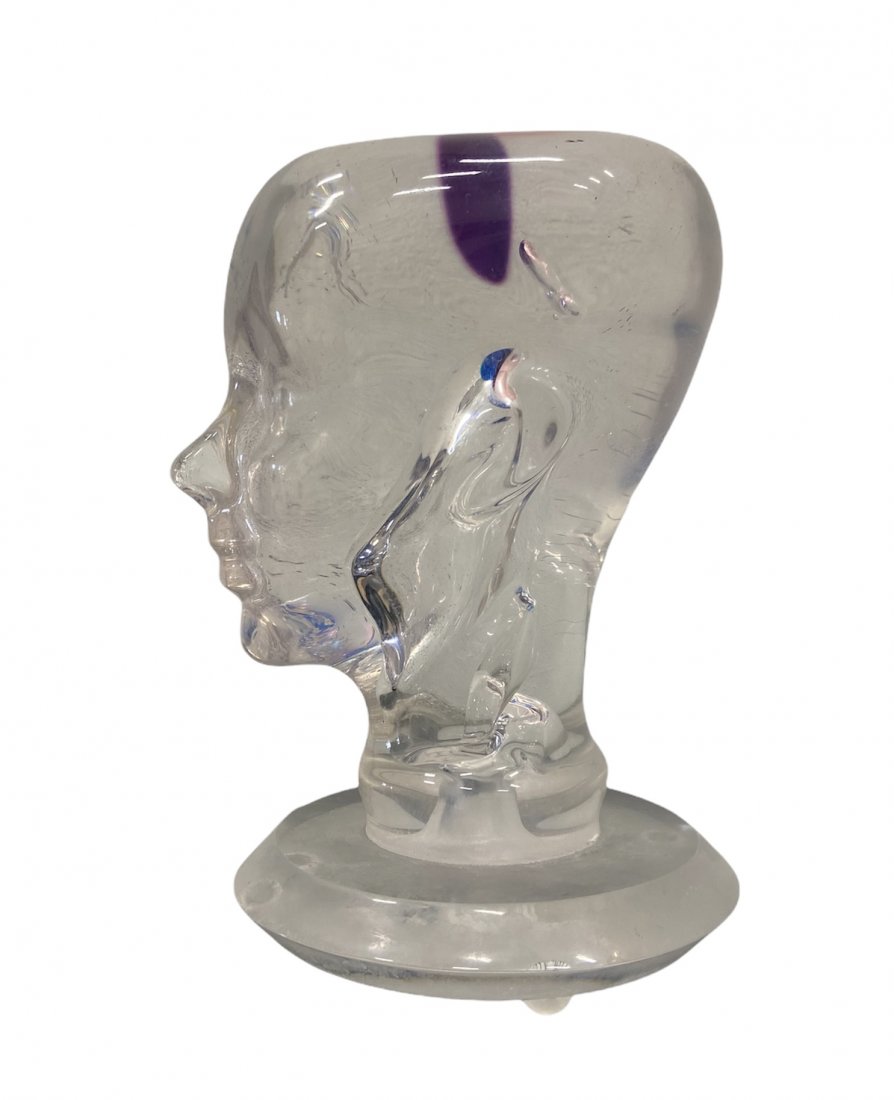 Mid-Century Modern French Lucite Head Sculpture (1 of 10)