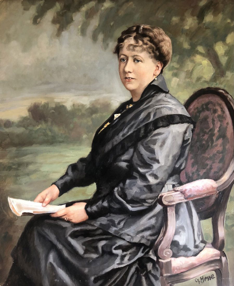 Antique German Portrait Of A Woman, Signed (1 of 2)