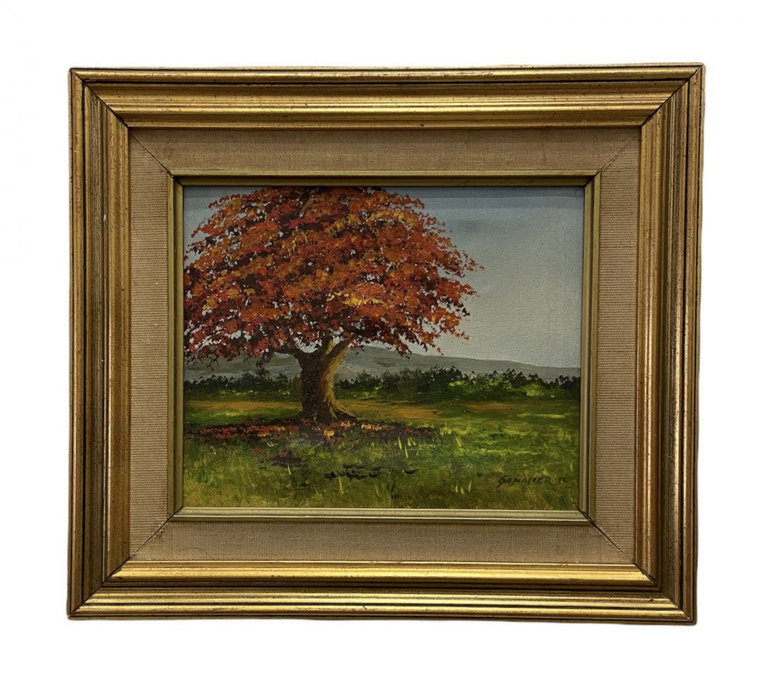 French Impressionist Landscape Signed Gamarier 1973 (1 of 3)