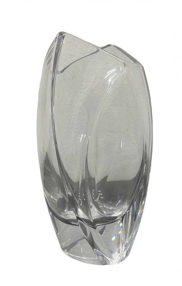 Signed Baccarat Heavy Crystal Vase (1 of 3)