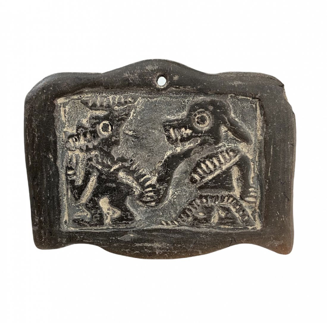 Pre Columbian Clay Figural Tool (1 of 2)