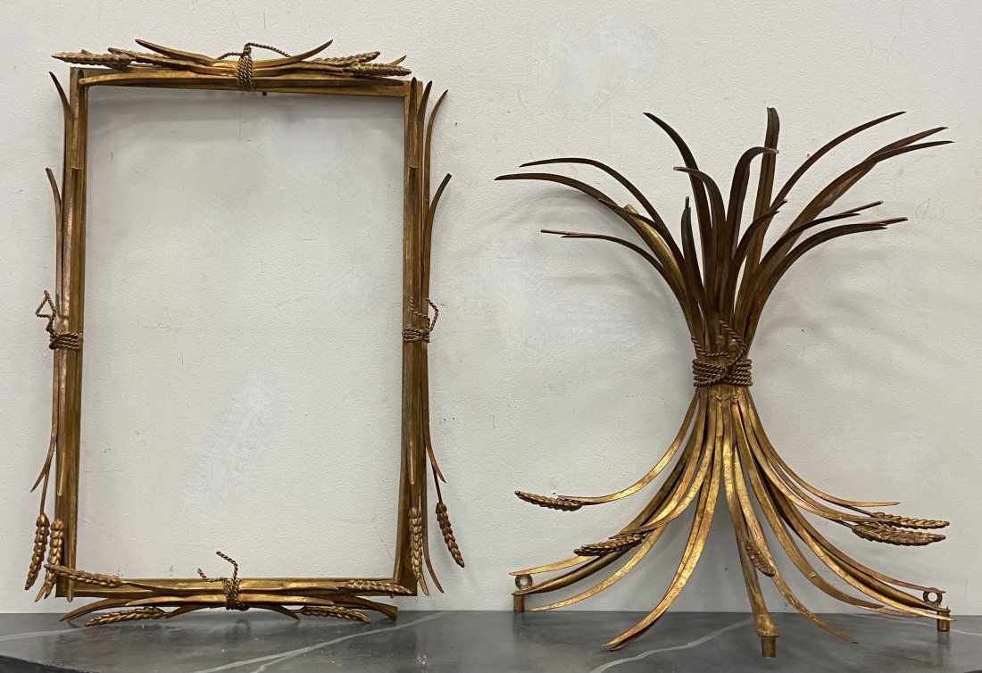 Italian Florentine Mirror Frame w/ Shelve Holder (1 of 2)