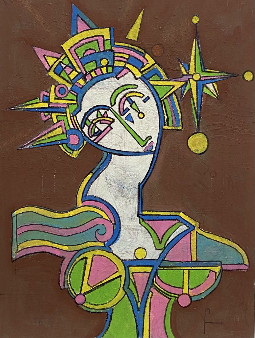 Mid-Century Modern Abstract, Illegible Signature (1 of 4)