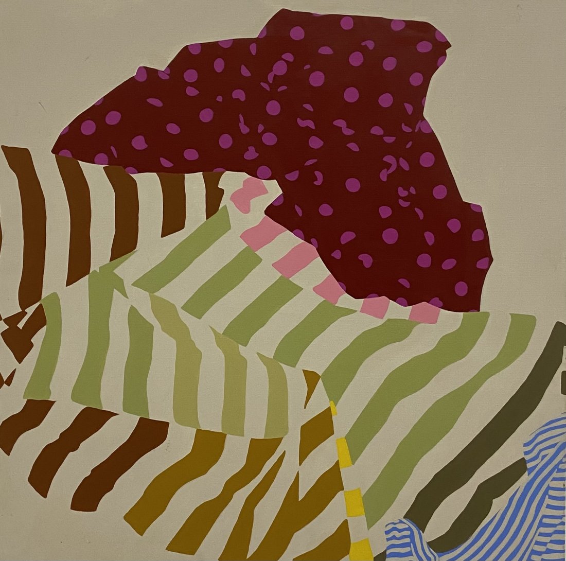 ANGELA BLEHM (20th c, Georgia) Hard Edge Abstract (1 of 3)