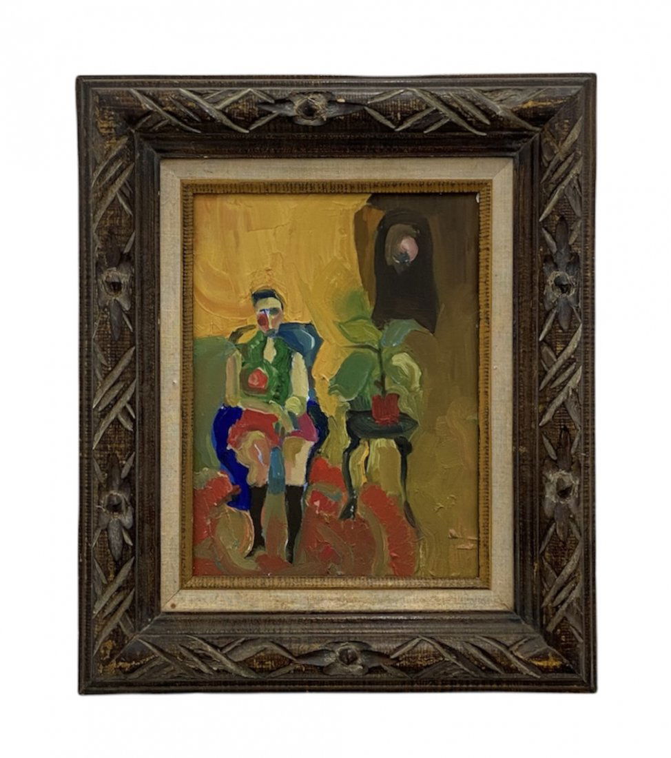 Mid-Century Modern Interior Scene, Mystery Artist (1 of 3)