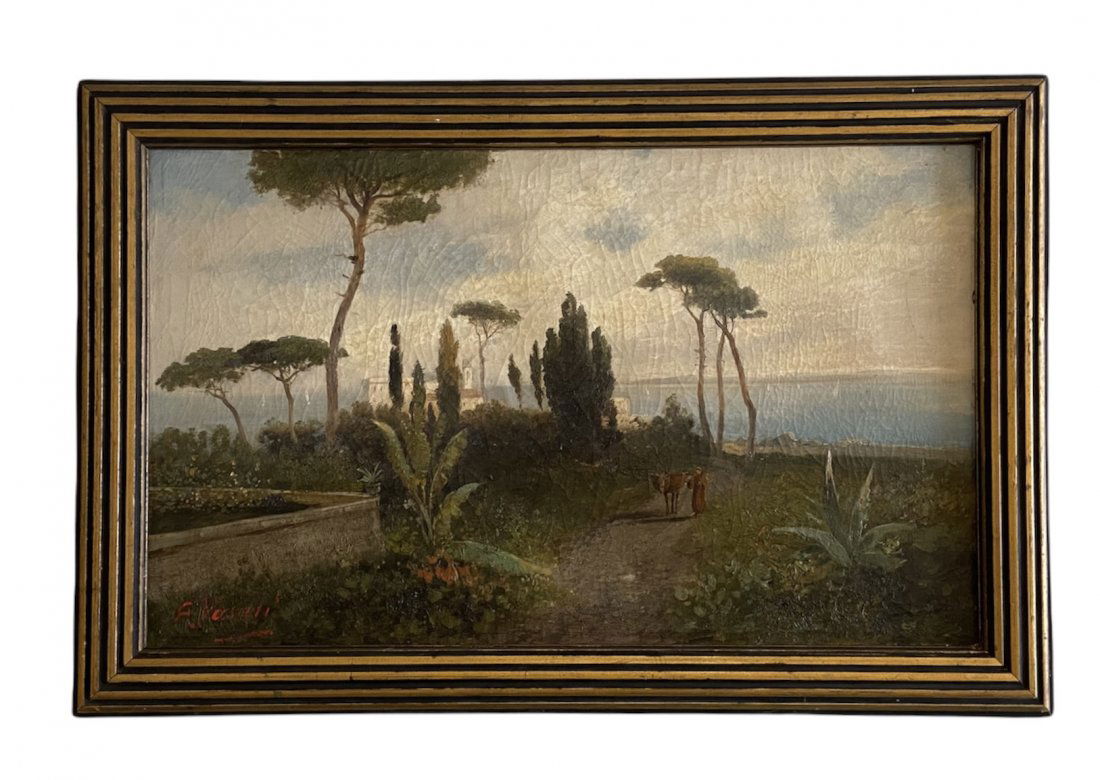 19th Century Italian Impressionist Landscape, Signed (1 of 3)