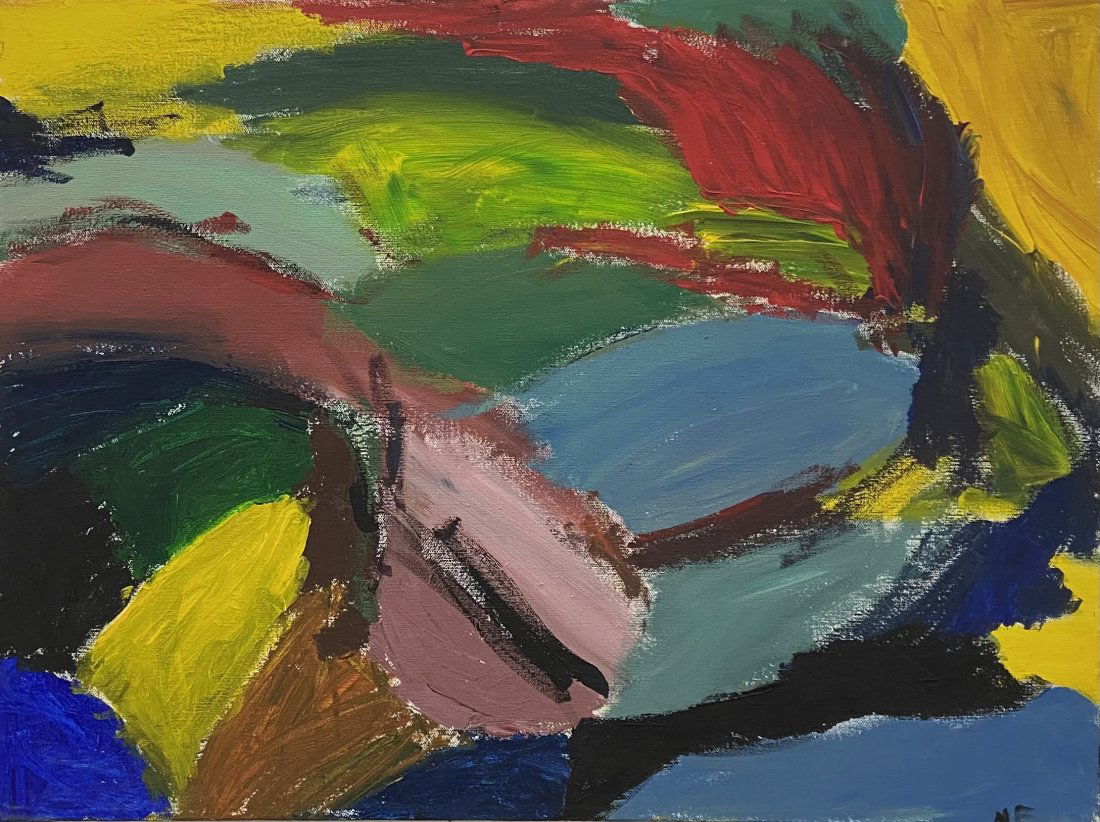 Vintage Abstract Expressionist Painting, Signed (1 of 4)