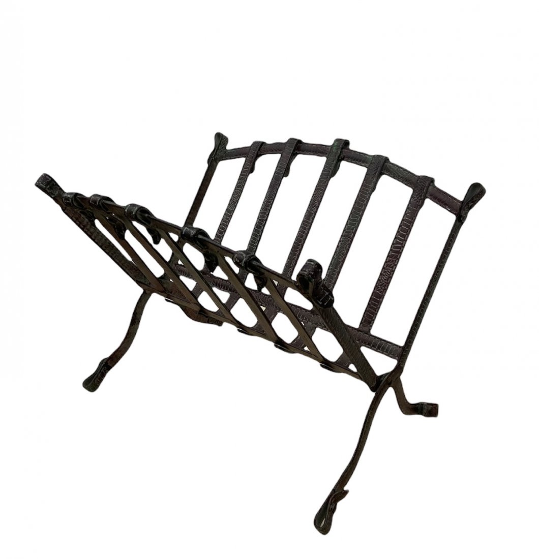 Attributed Jaques Adnet Magazine Rack (1 of 5)