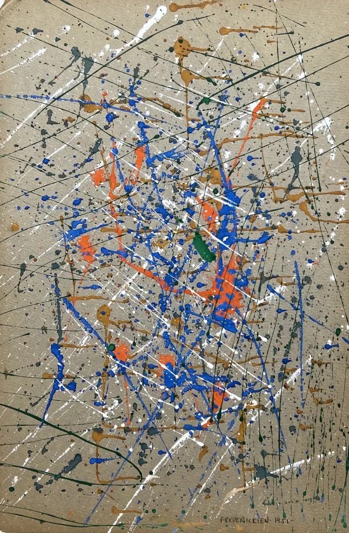 WILLIAM FREDERICKSEN (1914-2010, Norway) Abstract 1951 (1 of 3)