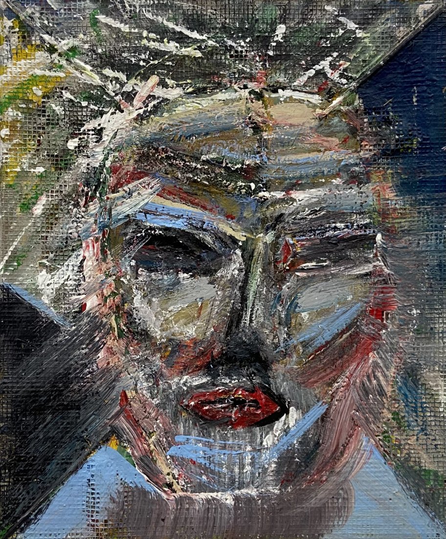 Mid-Century Modern Face Abstract, Unsigned (1 of 5)