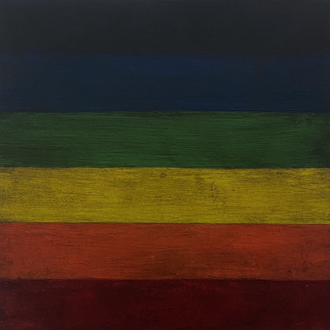 TIM RAY FISHER (b. 1969, Indiana) Rainbow: Acrylic on board 10 x 10 in