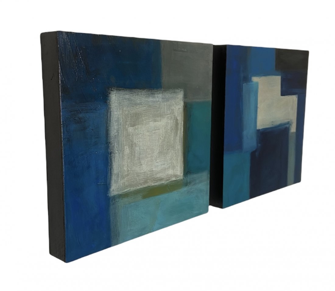 TIM RAY FISHER (b. 1969, Indiana) Blue Abstracts (1 of 3)