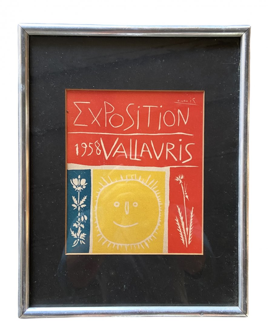 Pablo Picasso Lithograph, Exposition Vallavris 1958 (1 of 2)