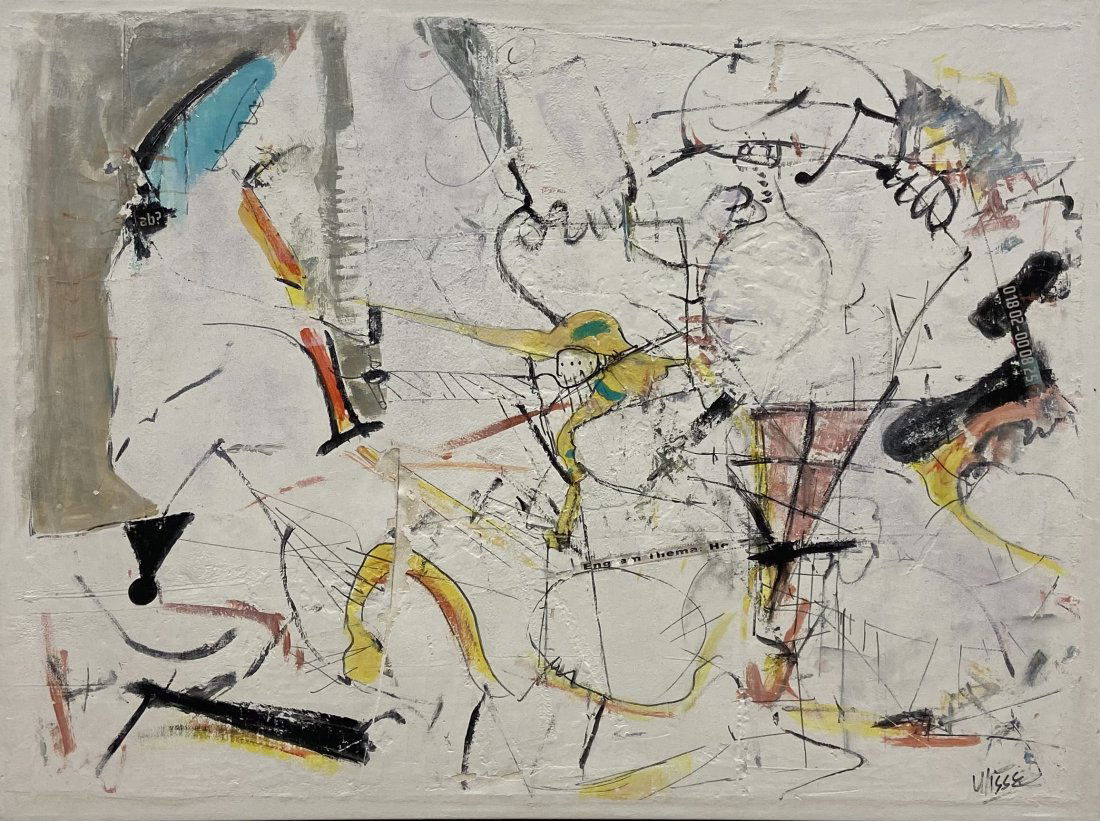 ULYSSES DE SANTI (20th c, Brazil) "Musicos" Abstract (1 of 6)