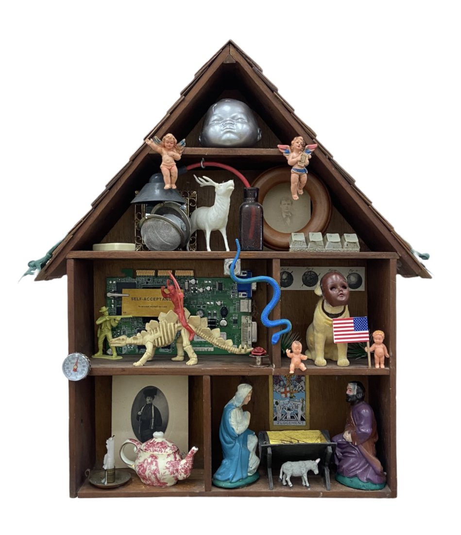 TIM RAY FISHER (b. 1969, Indiana) Assemblage: 18 x 17 x 3 1/2 in