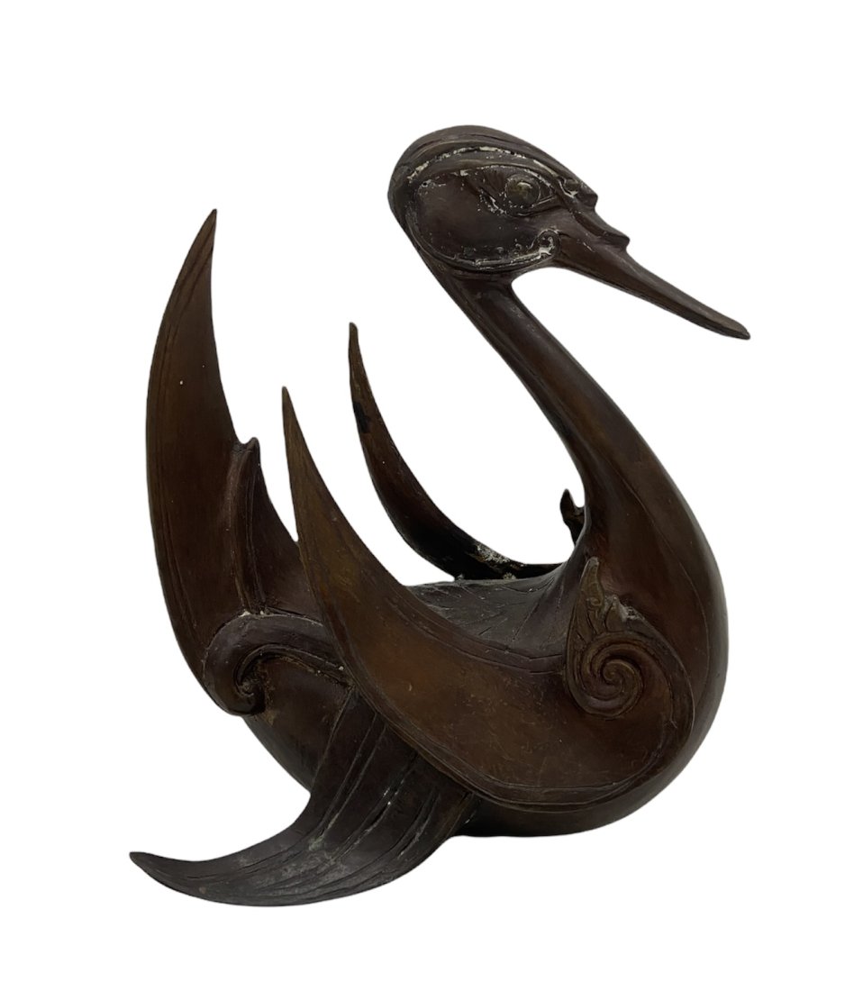 Antique Oriental Bronze Bird Sculpture (1 of 4)