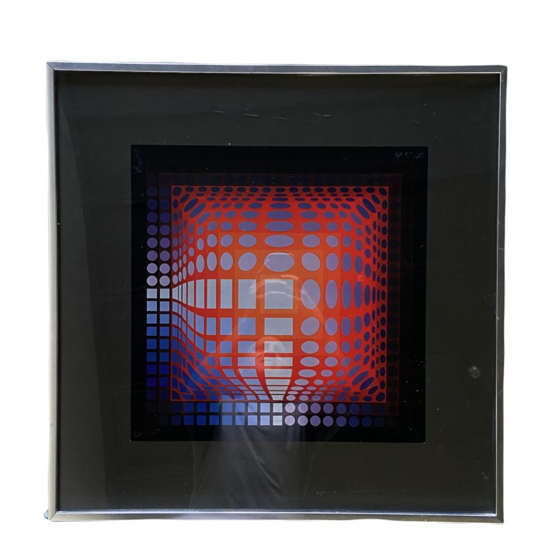 Victor Vasarely, Vintage Op Art Abstract Print (1 of 3)