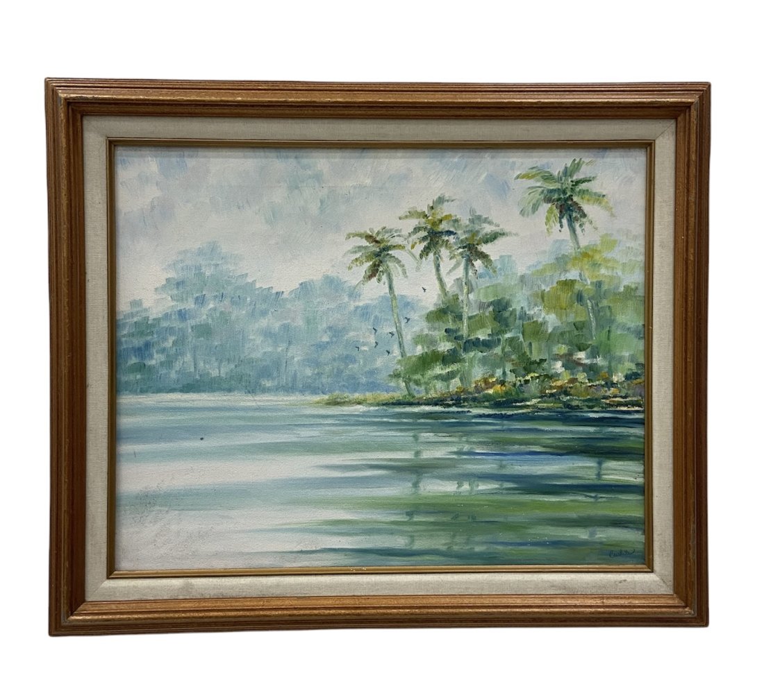 Impressionist Florida Everglades Landscape, Signed: 20 x 16 in, 24 1/2 x 20 1/2 in (framed)