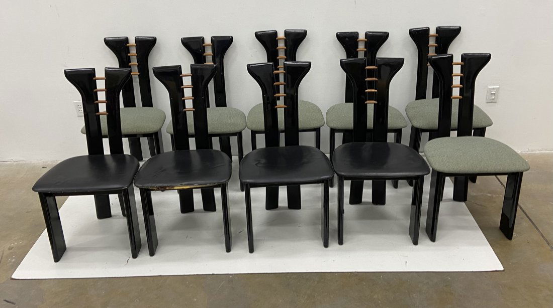 Set Of 10 Pierre Cardin Sculptural Dining Chairs (1 of 6)