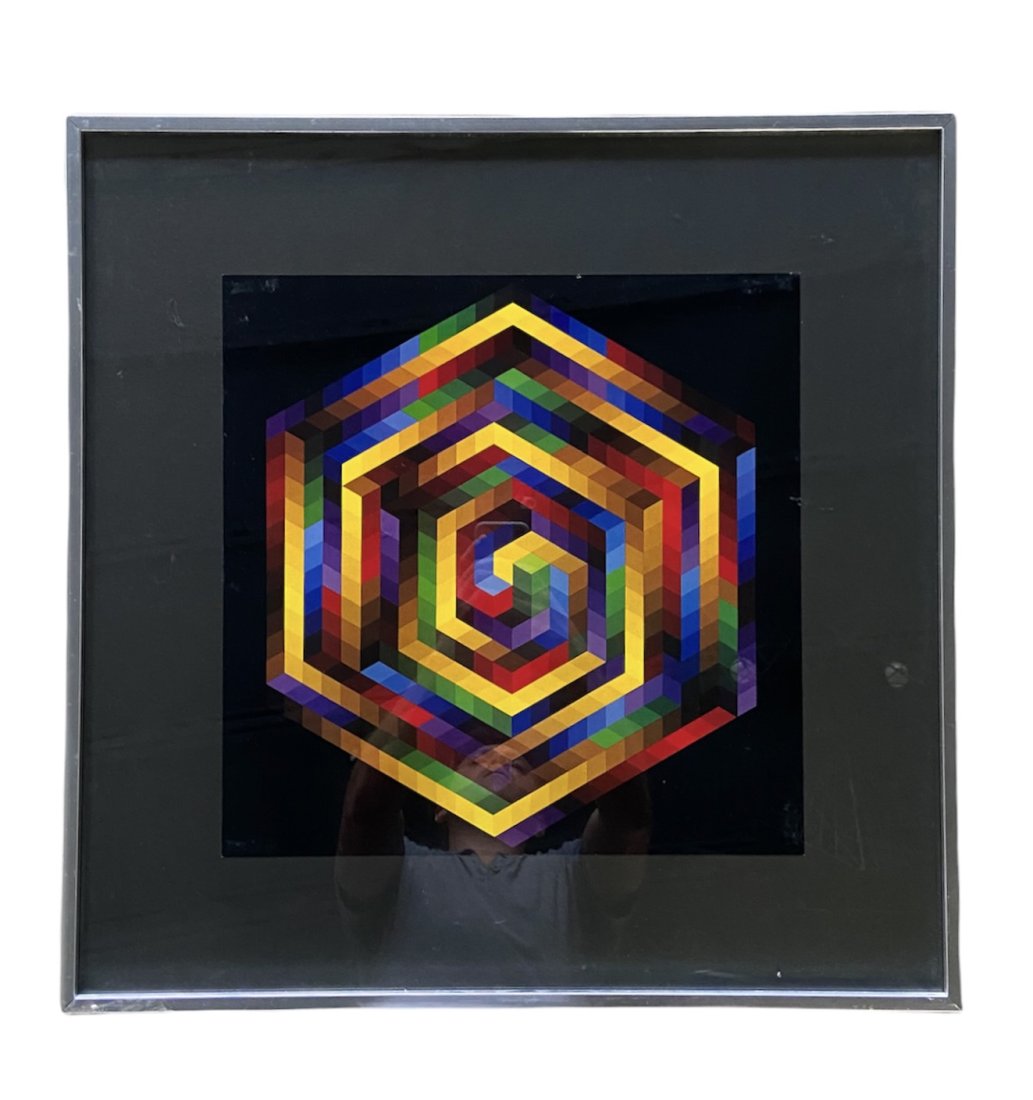 Victor Vasarely, Vintage Op Art Abstract Print (1 of 2)