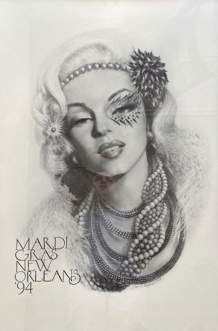 Vintage Mardi Gras Poster 1994, Marilyn Monroe (1 of 3)