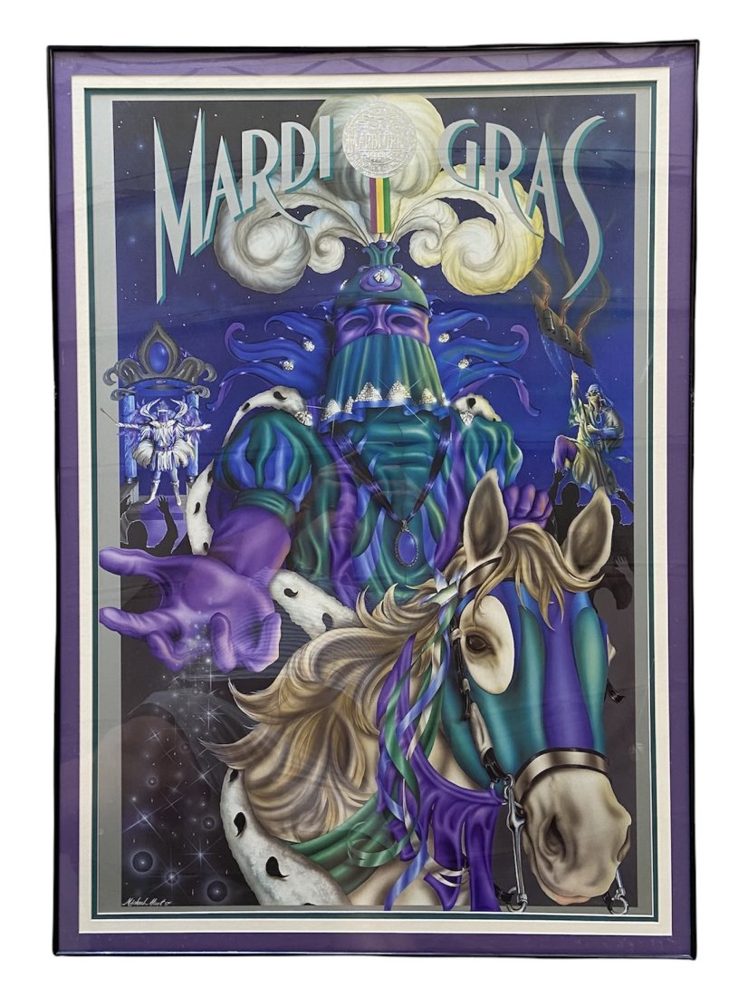 Vintage Mardi Gras New Orleans Poster Michael Hunt (1 of 3)