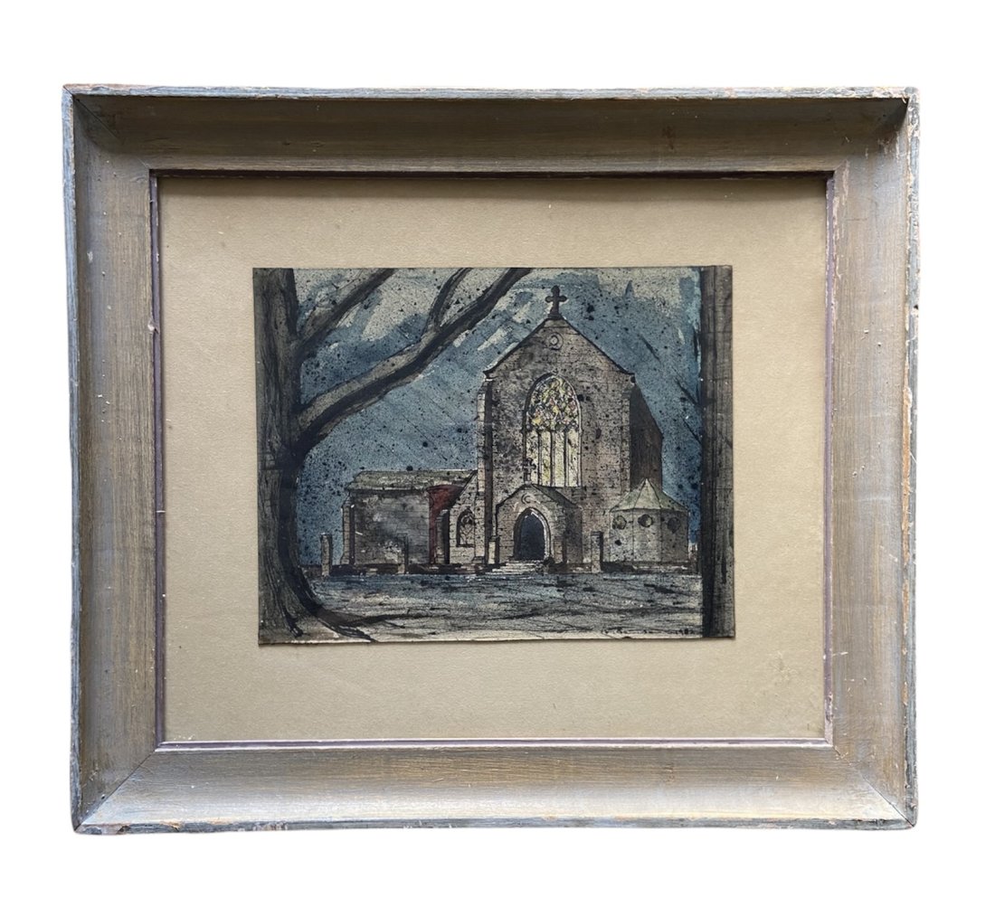 HUGH SAMSON, Grace Peter's Church Baltimore: Watercolor on paper 12 x 9 in, 20 x 18 in (framed)