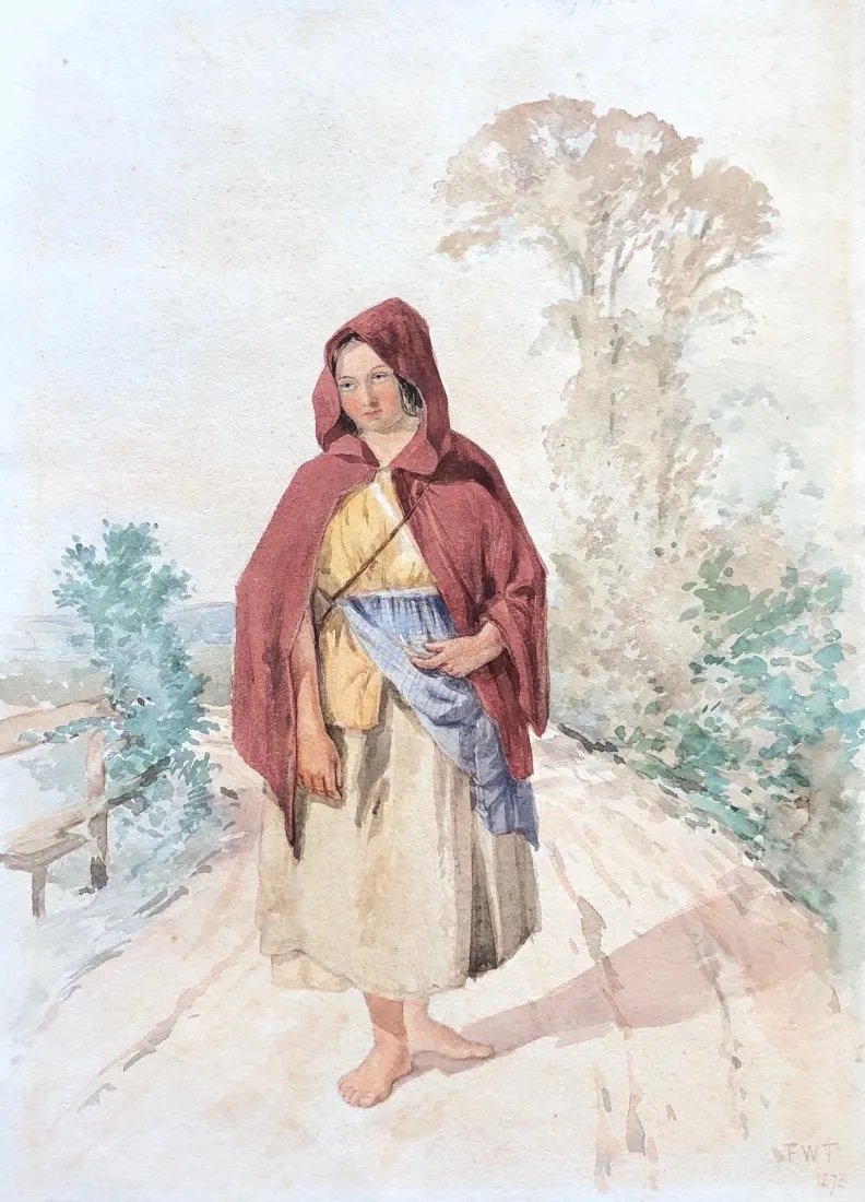 Atrributed FRANK WILLIAM WARWICK TOPHAM Watercolor: Watercolor 13 x 9 1/2 in.