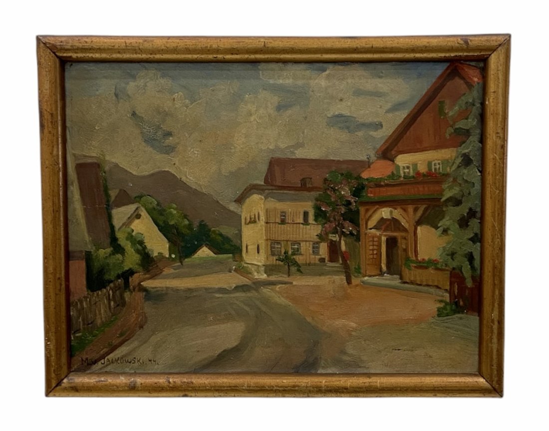 FRANCISZEK JACKOWSKI (1885-1974, Poland) Impressionist: Oil on board 9 1/2 x 12 1/2 in