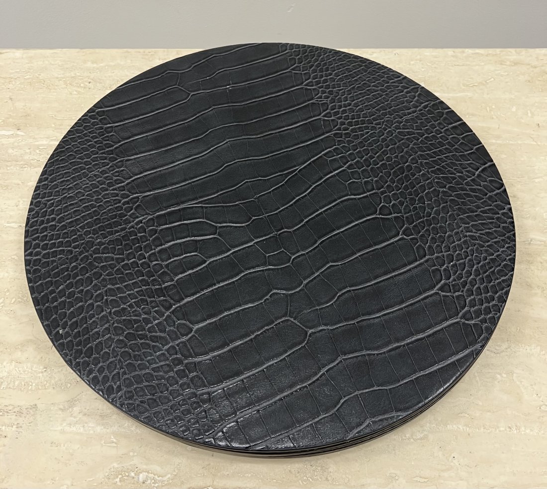 KIM SEYBERT NYC, 12 Grey Place Mats: 15 in