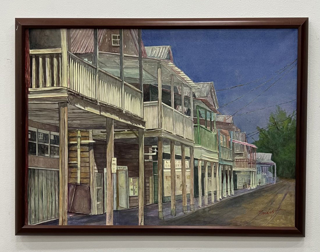 Southern School City Scene, Illegible Signature (1 of 3)