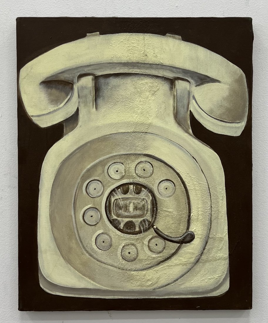 WILLIAN VALLENILLA, Modernist Telephone Miami Artist: Oil on canvas 20 x 16 in
