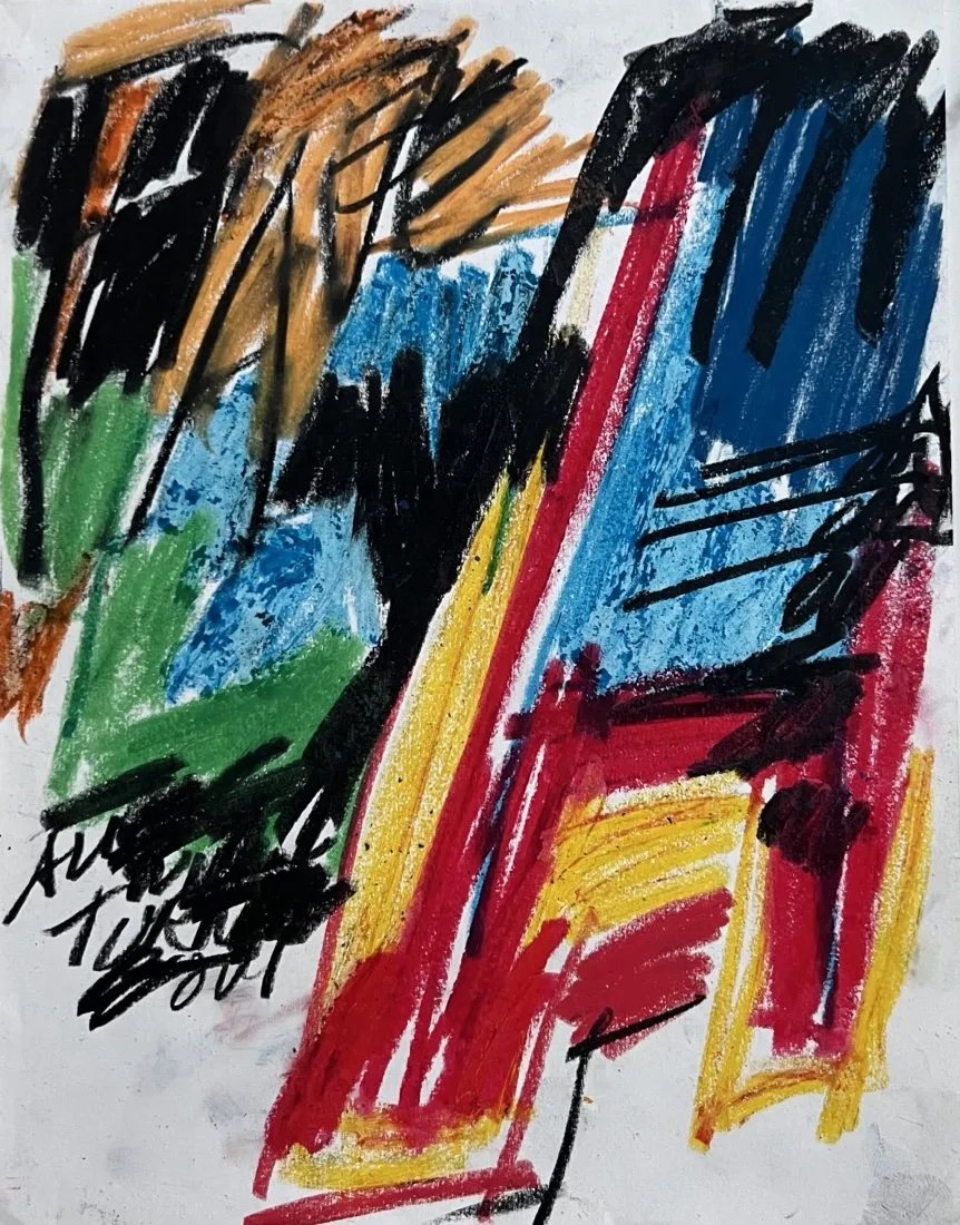 AIDA NELSON (1939-2018, Argentina) Abstract: Mixed media on paper 8 1/2 x 11 in