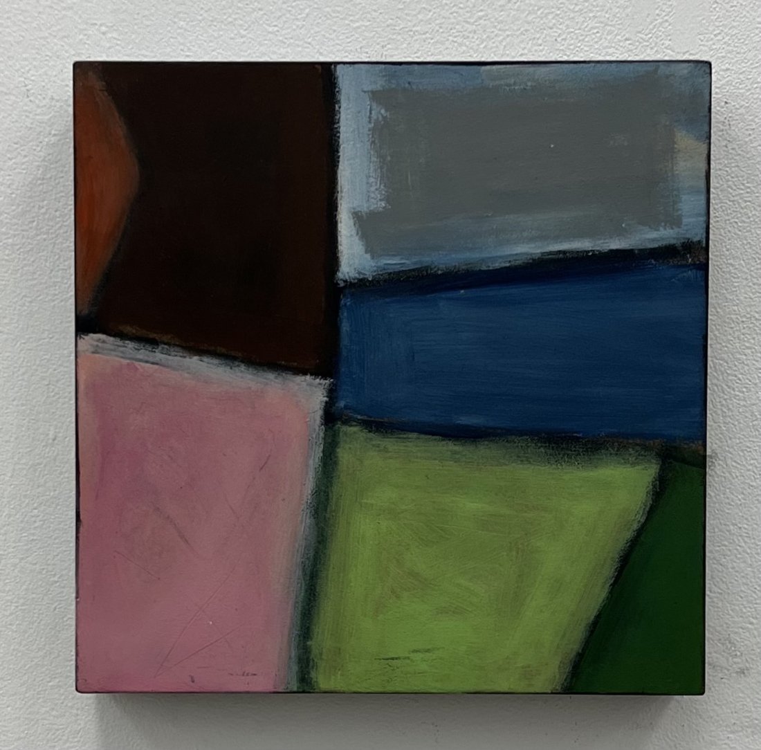 TIM RAY FISHER (b. 1969, Indiana) Abstract: Acrylic on wood 12 x 12 in