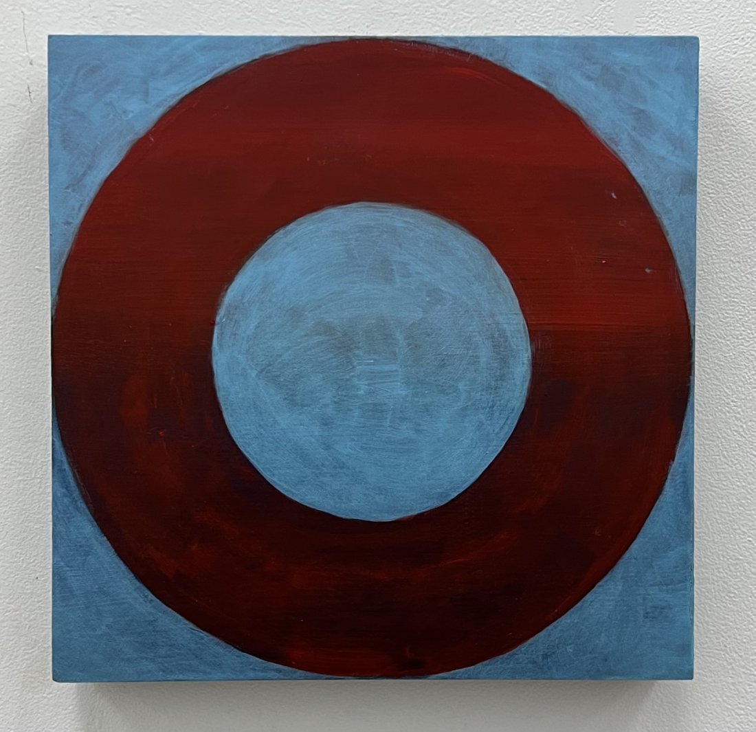 TIM RAY FISHER (b. 1969, Indiana) Abstract: Acrylic on wood 12 x 12 in