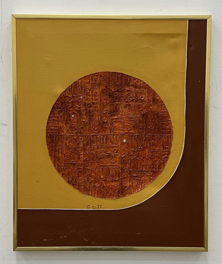 1970's Mid-Century Modern Abstract Painting, Signed (1 of 3)