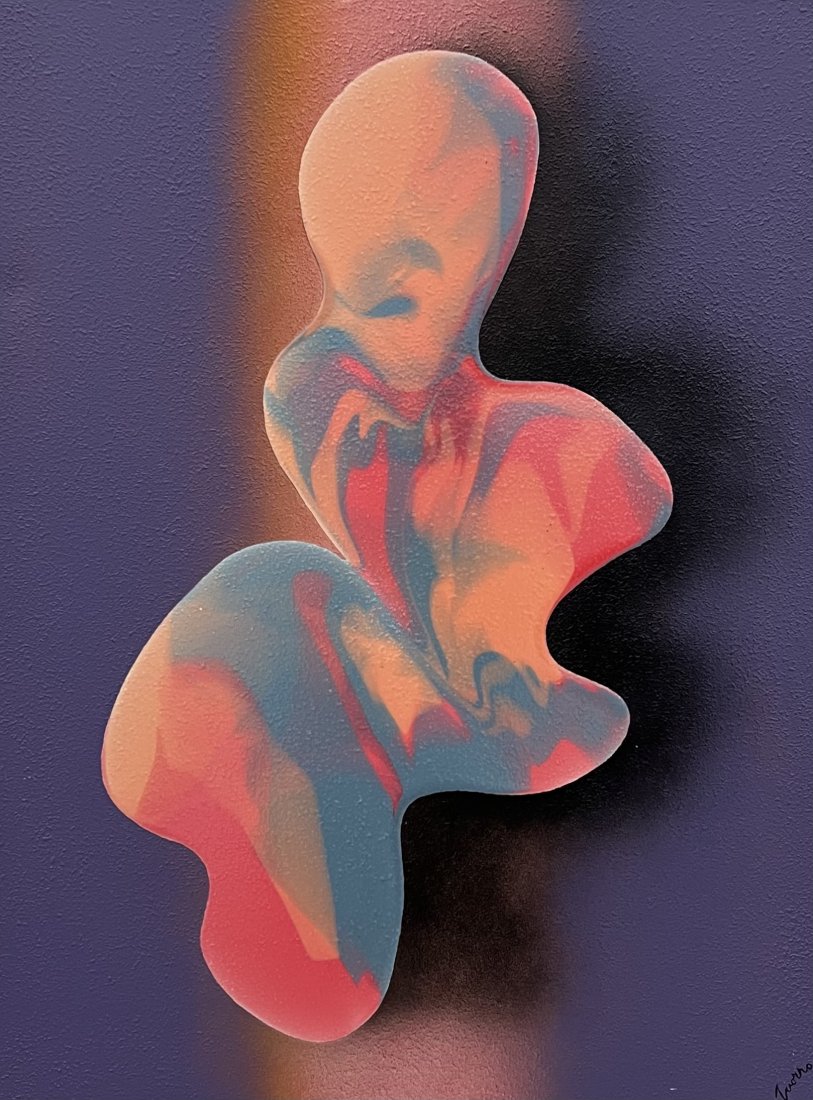 DANNY ZUORRO, Florida Artist Acrylic Abstract: Acrylic on canvas 40 x 30 in
