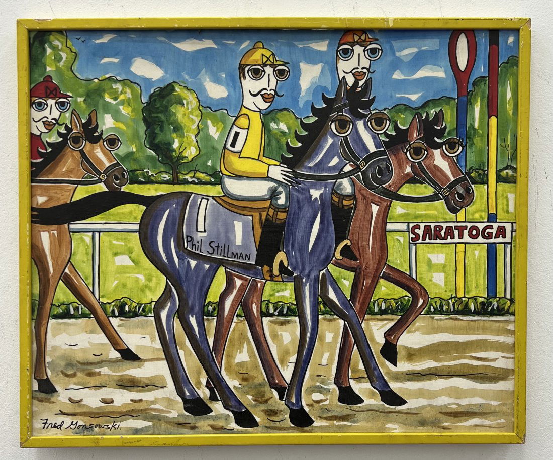 Fred Gonsowski (20th c, American) Saratoga Horse Race (1 of 4)