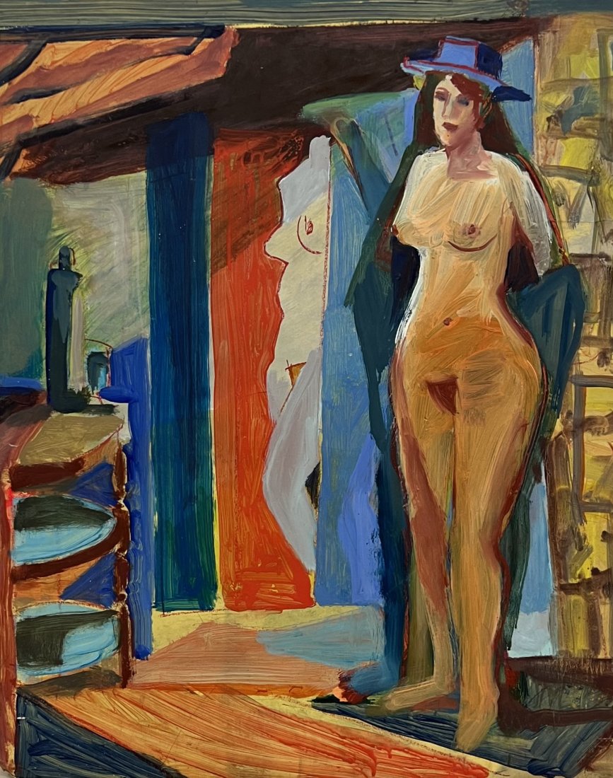 THOMAS SCHINDLER (b. 1959, German) Nude: Oil on board 30 x 24 in