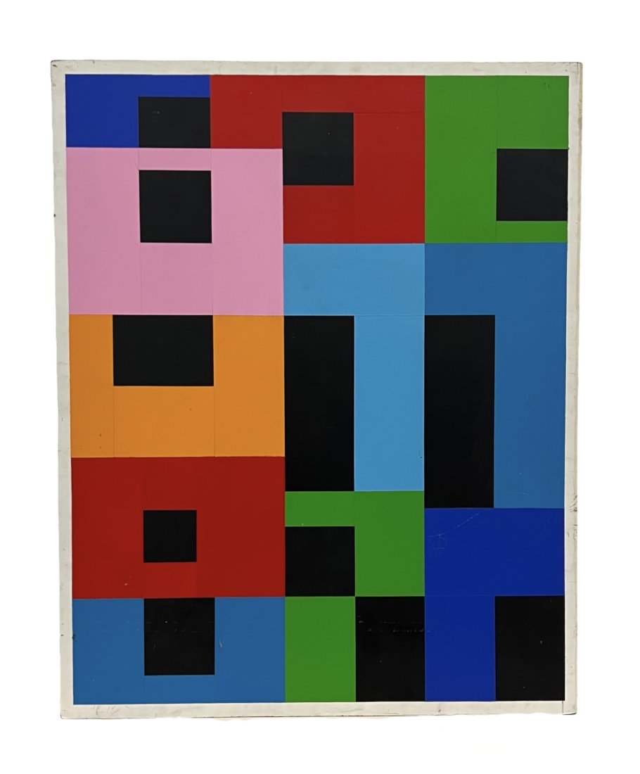 DELLARD CASSITY JR. (1926-2008, Illinois) Hard Edge Abstract (1 of 3)