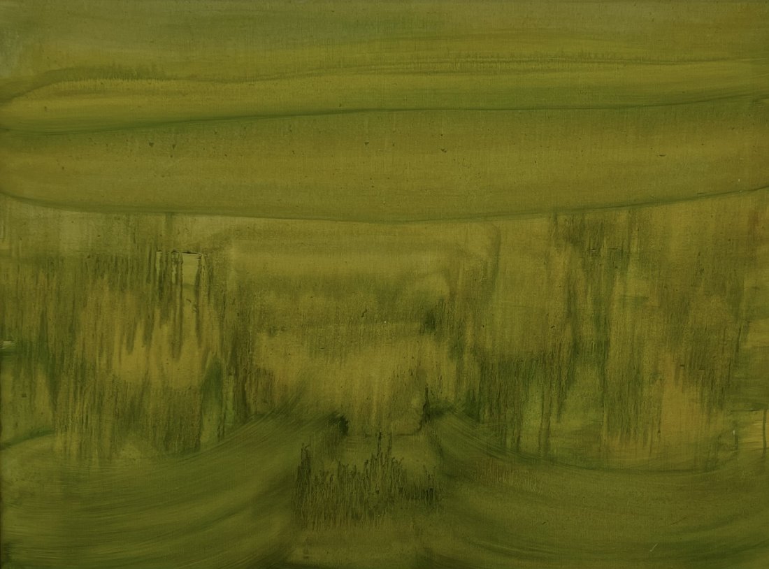 MId-Century Modern Abstract Expressionist Painting: Oil on canvas 30 x 40 in