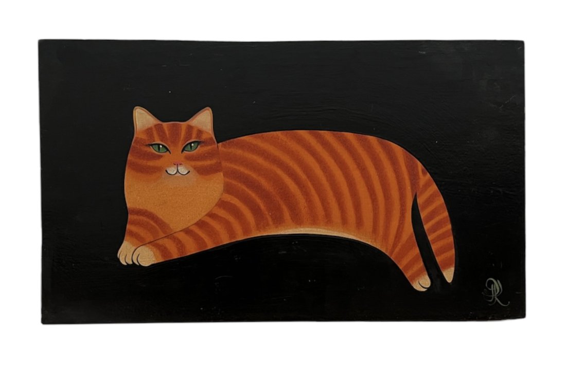 PAUL KITCHIN (1954-2002, Lynchburg VA) Cat: Folk art. Oil oil wood 20 x 12 in