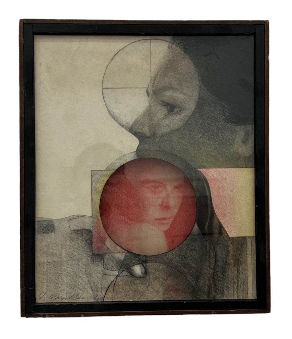 JEFFREY KRONSNOBLE, 1960's 3D Surrealist Mixed Media: Size 15 1/2 x 13 in