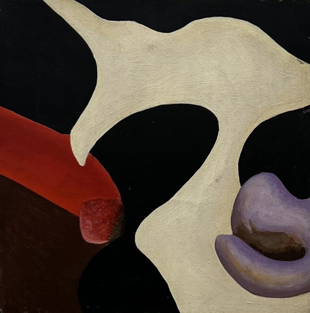 JON SANFORD (1941-2015 Santa Fe, New Mexico) Abstract: Acrylic on canvas 12 x 12 in