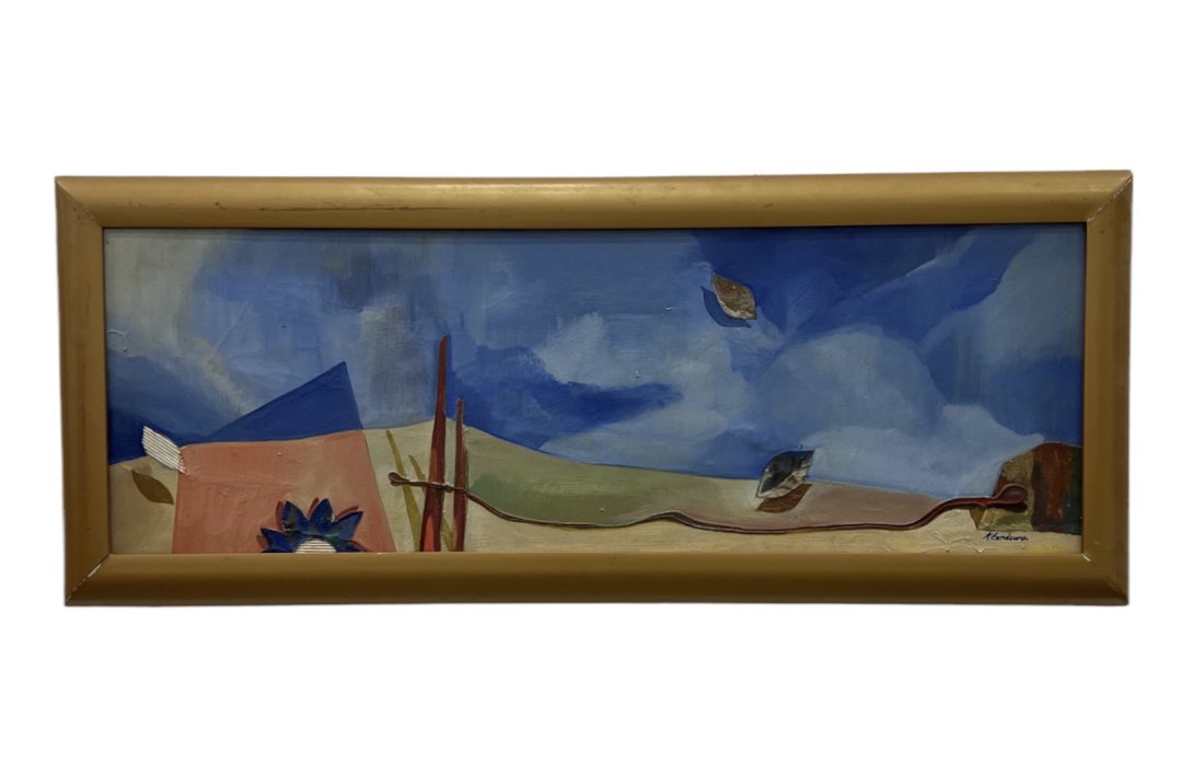 KATIA LANDAURO (20th c, Peru) Large Abstract Painting (1 of 3)