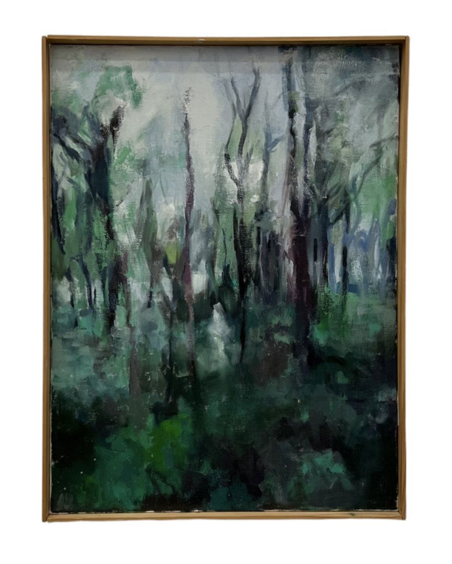 Modernist Southern Scene Forest Landscape, Signed (1 of 3)
