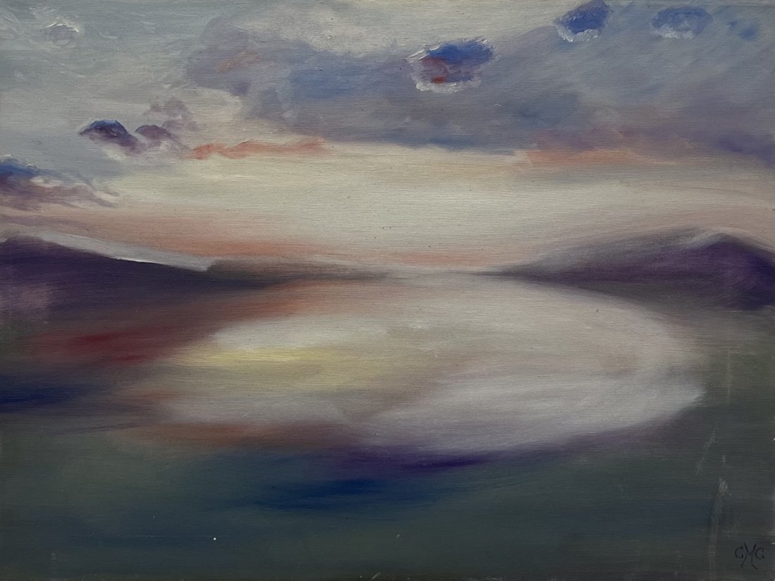 Modern Landscape Painting, Monogrammed (1 of 3)