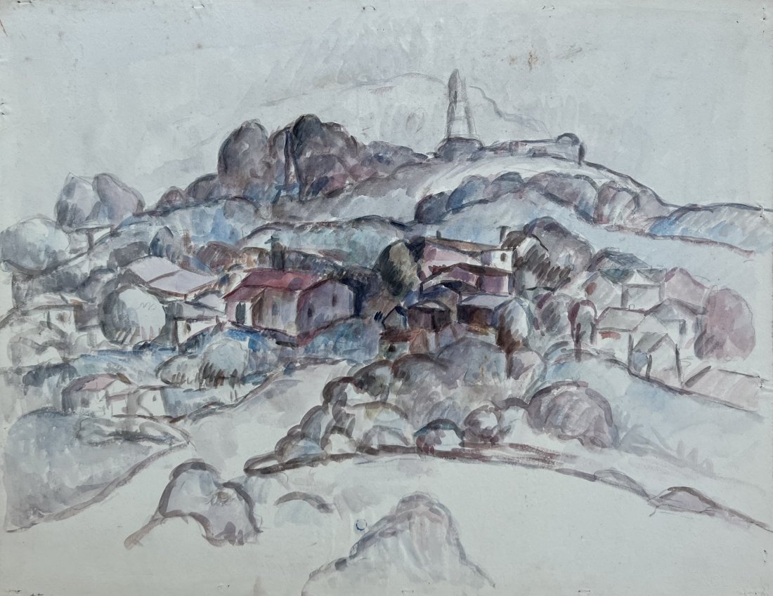 THEODORE TURNER (1922-2002, Virginia) Watercolor: Watercolor on paper 24 x 19 in