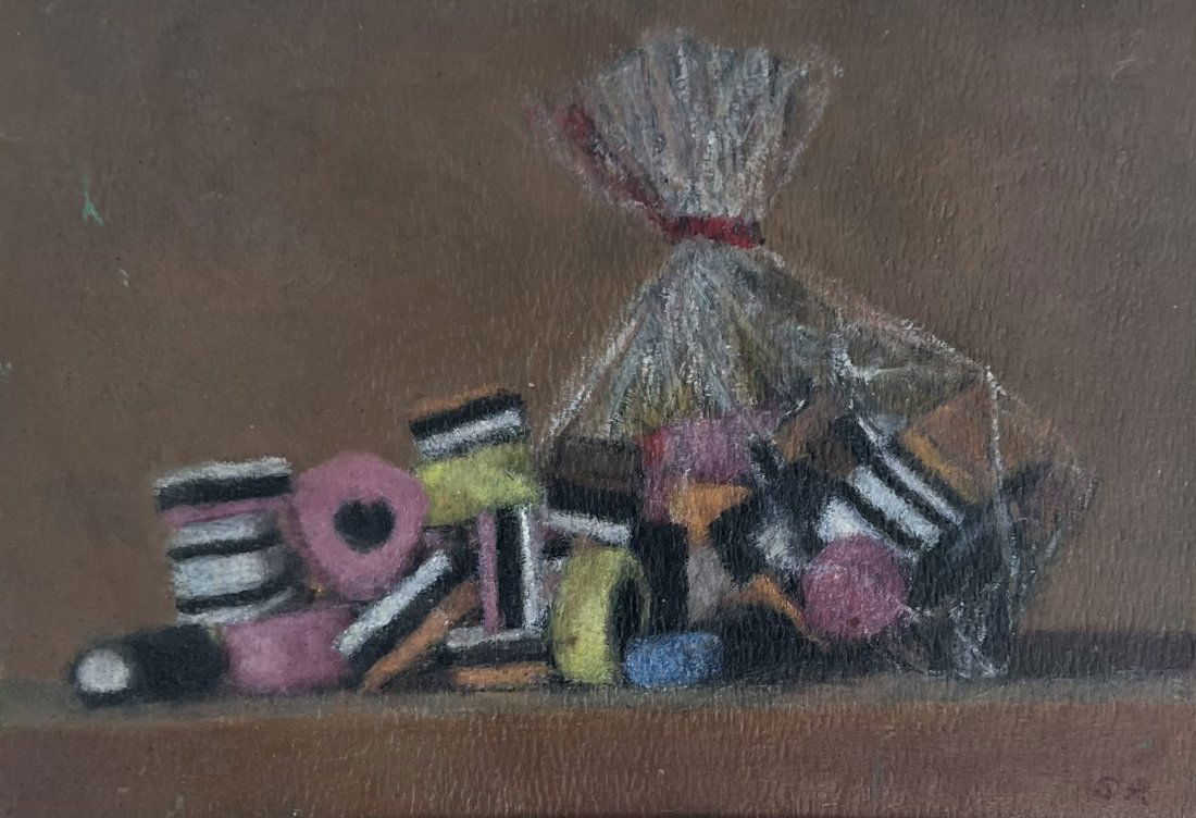 Small Impressionist Painting Of Licorice Signed SL (1 of 4)