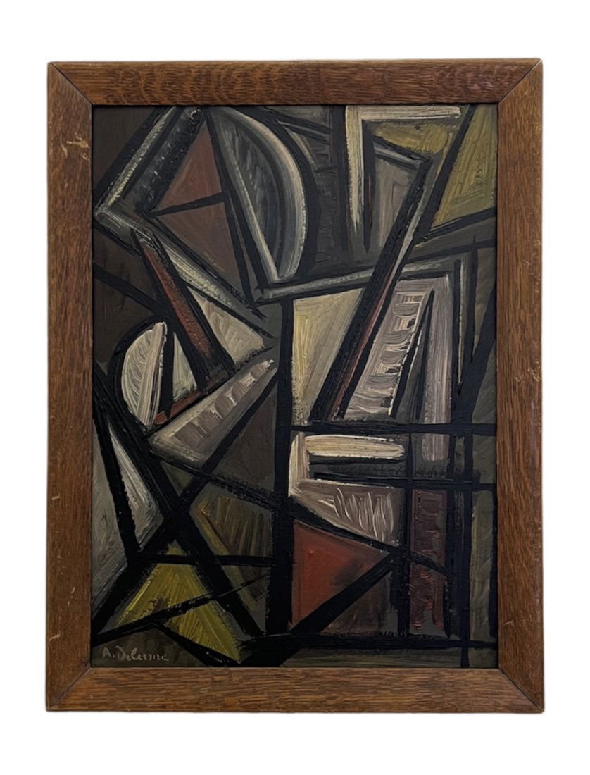 Cubist French Abstract Painting, Signed (1 of 3)